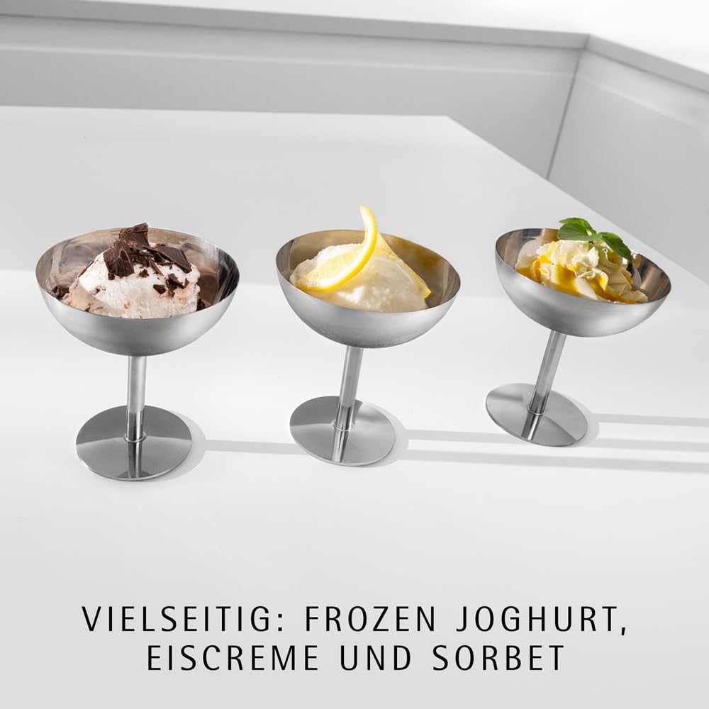 WMF Küchenminis 3in1 Eismaschine, für Frozen Joghurt, Sorbet und Eiscreme, Gefrierbehälter 300 ml, Eisportionierer, 30-Minuten-Time, spülmaschinengeeignete Teile, Ice Cream Maker