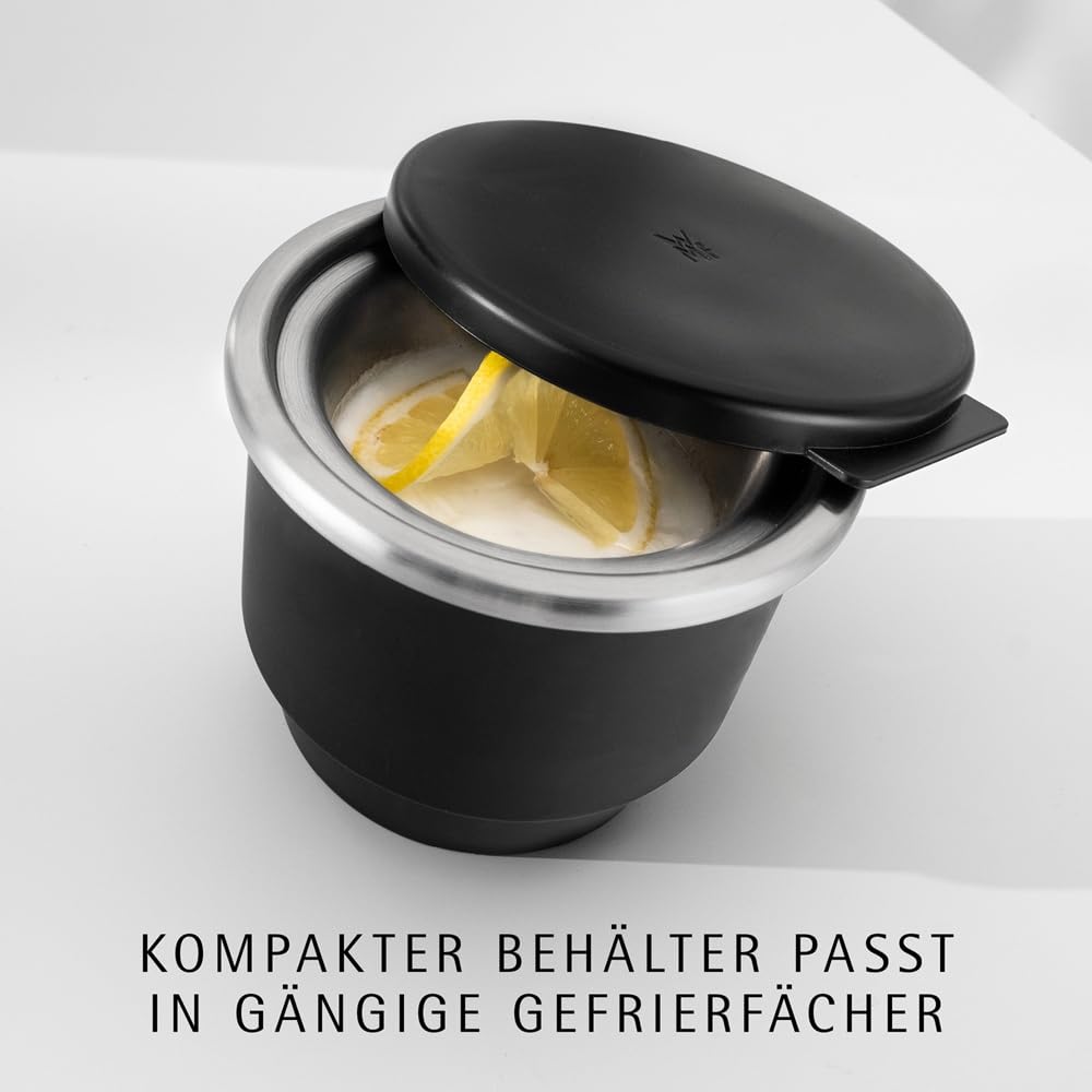 WMF Küchenminis 3in1 Eismaschine, für Frozen Joghurt, Sorbet und Eiscreme, Gefrierbehälter 300 ml, Eisportionierer, 30-Minuten-Time, spülmaschinengeeignete Teile, Ice Cream Maker