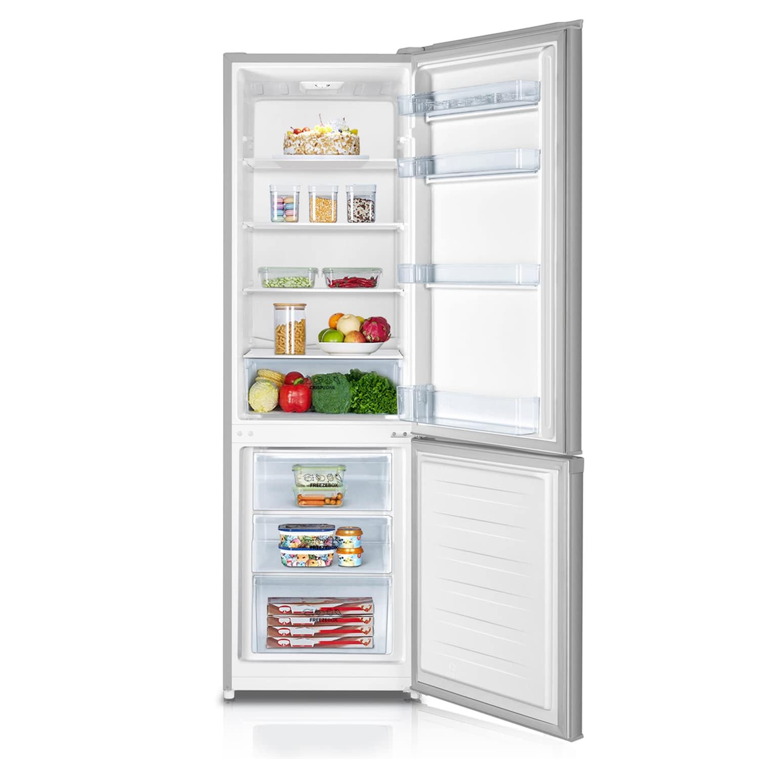 Gorenje RK 4182 PS4 Kühl-Gefrier-Kombination/ Höhe 180 cm/ Kühlen 198 L/ Gefrieren 66 L/ Gemüsefach/ 39dB/ LED Beleuchtung/ HxBxT: 180 x 55 x 55,7 cm / Grau