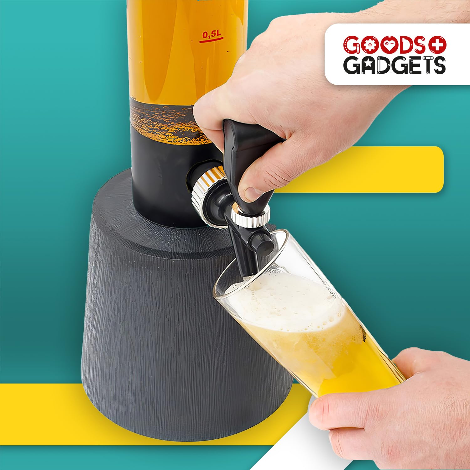 Bierzapfanlage & Biersäule 3,5L – Premium Getränkespender & Bierturm für Partys – Getränkesäule, Zapfsäule & Trinksäule – Das perfekte Bier Gadget & Aperol Spender