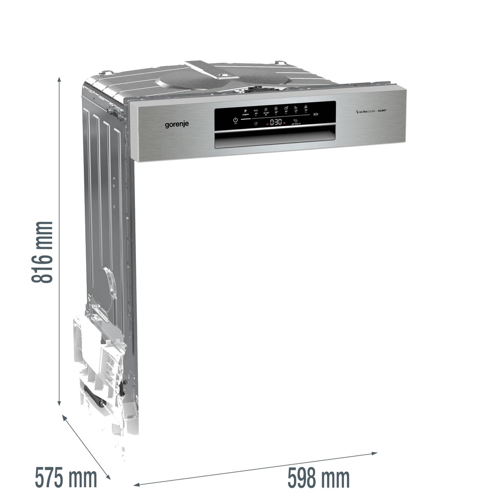 Gorenje GI643D91X Geschirrspüler/Einbaugerät/Integrierbar/60 breite/16 Maßgedecke/6 Programme/15 min SpeedWash/Intensivprogramm/ECO-Programm/Hygieneprogramm/EEK: D/Einbaumaße (HxBxT): 82 x 60 x 57,5cm